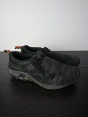 Merrell Jungle Moc Shoes Black Suede Mens 8.5 Overdyed